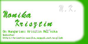 monika krisztin business card